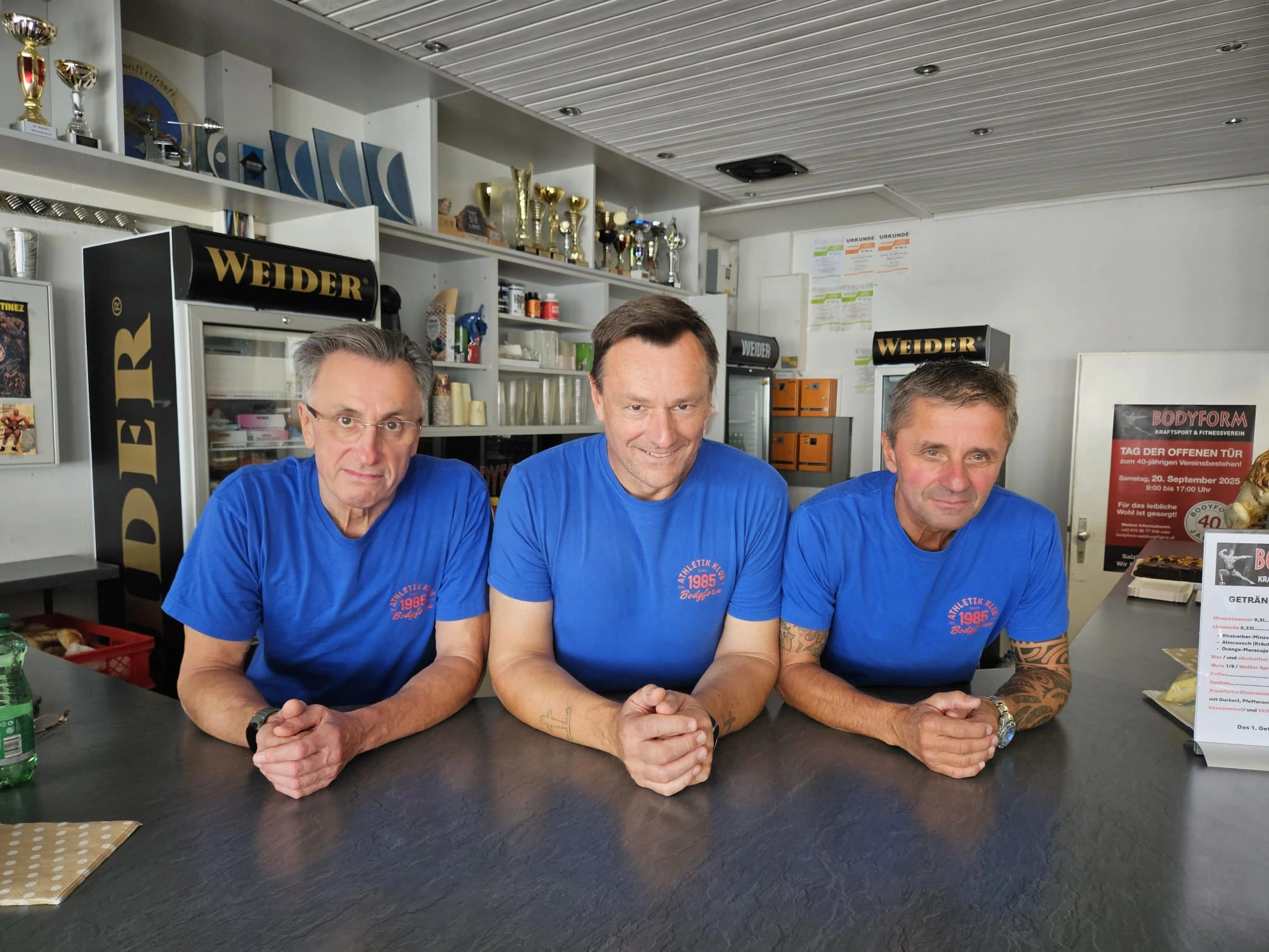 Die Ansprechpartner für Anmeldung und Betreuung Rudi, Uwe und Mario